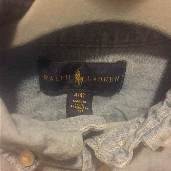 Boys Denim Polo Ralph Long Sleeve shirt - Picture 3 of 3